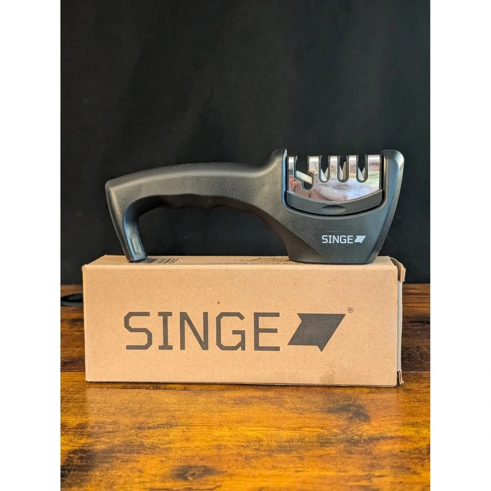 SINGE 4 Stage Knife & Scissor Sharpener Manual Kitchen Blade Sharpening Tool